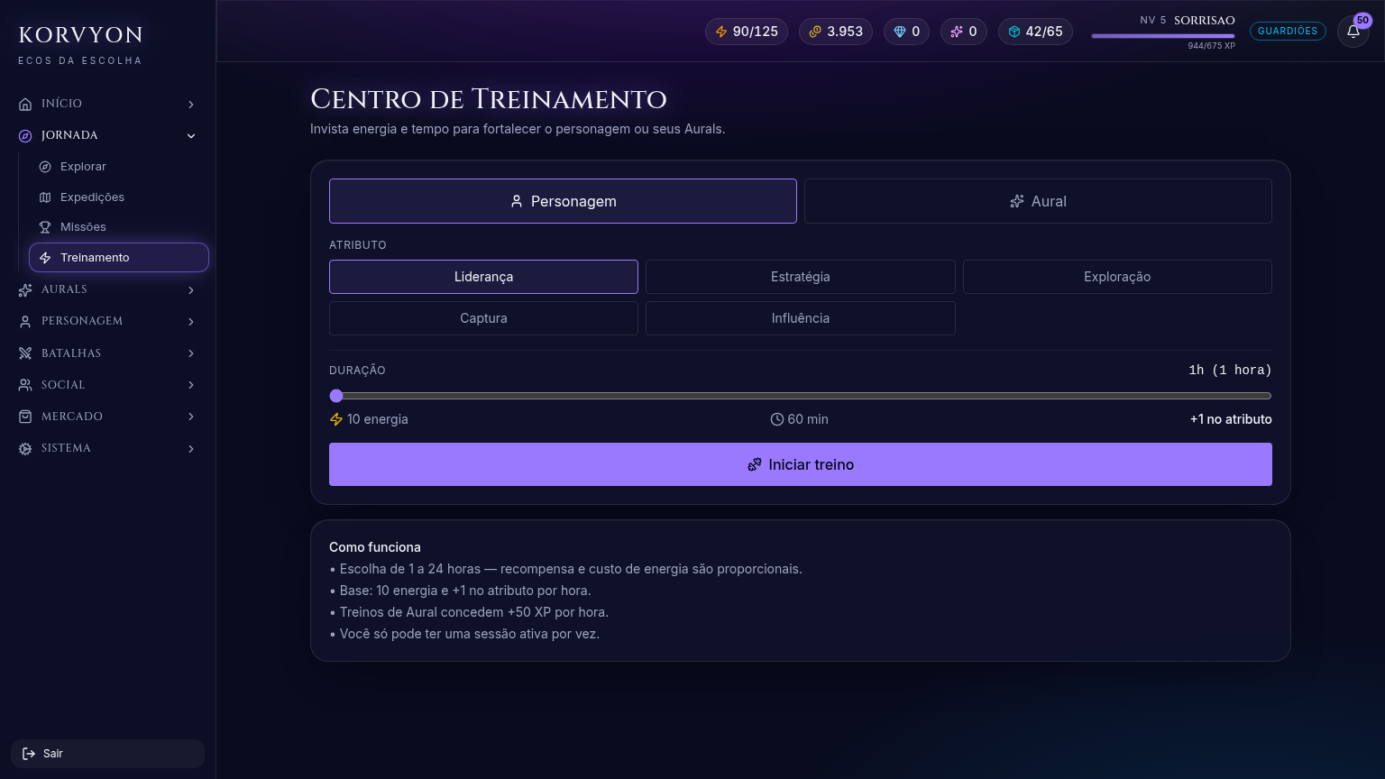 Centro de Treinamento — desktop